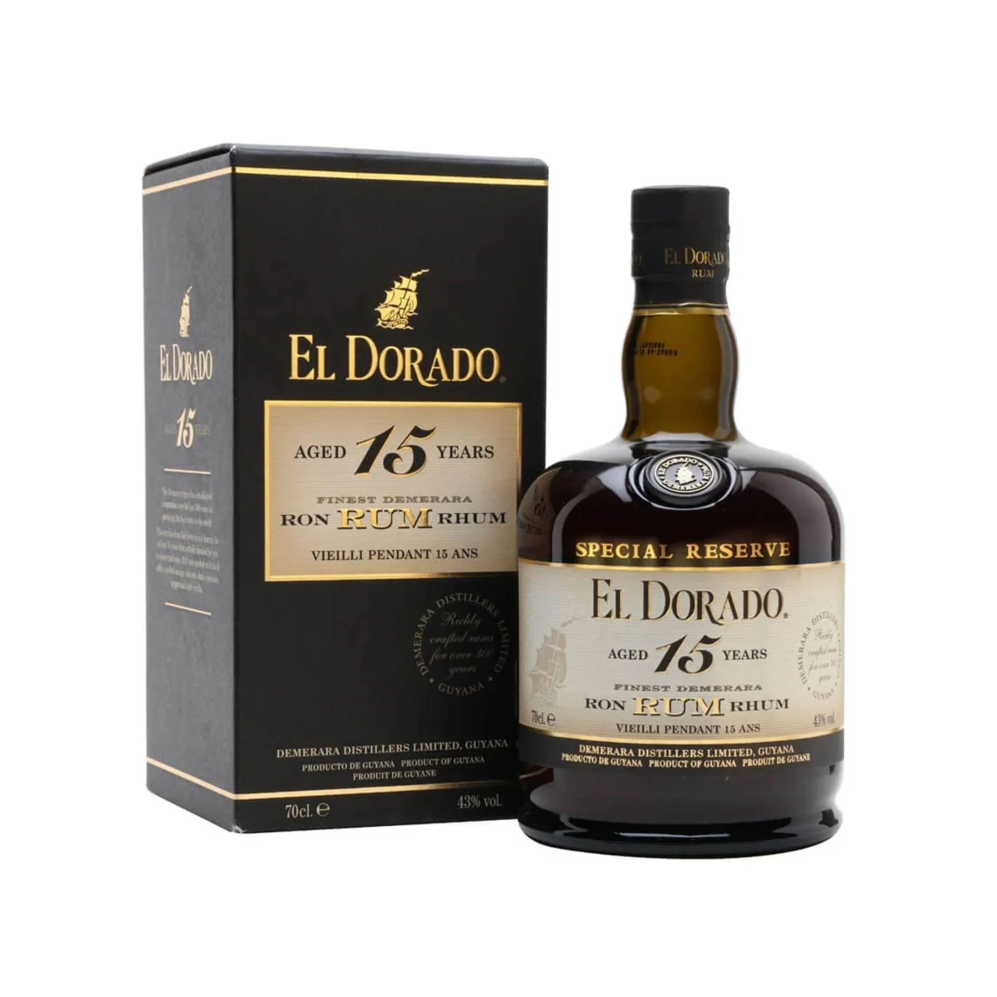 El Dorado 15年 スペシャルリザーブ 700ml(箱無し) El Dorado 15 YO Special Reserve Demerara Rum 700ml - Barrelhouse