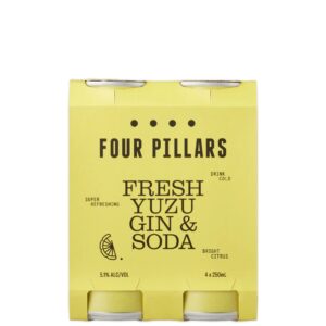 Four Pillars Fresh Yuzu Gin & Soda Can 250ml x 4