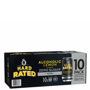 Hard Rated Zero Sugar Lemon Can 375ml x 10