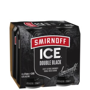 Smirnoff  Ice Double Black Can 375ml x 4